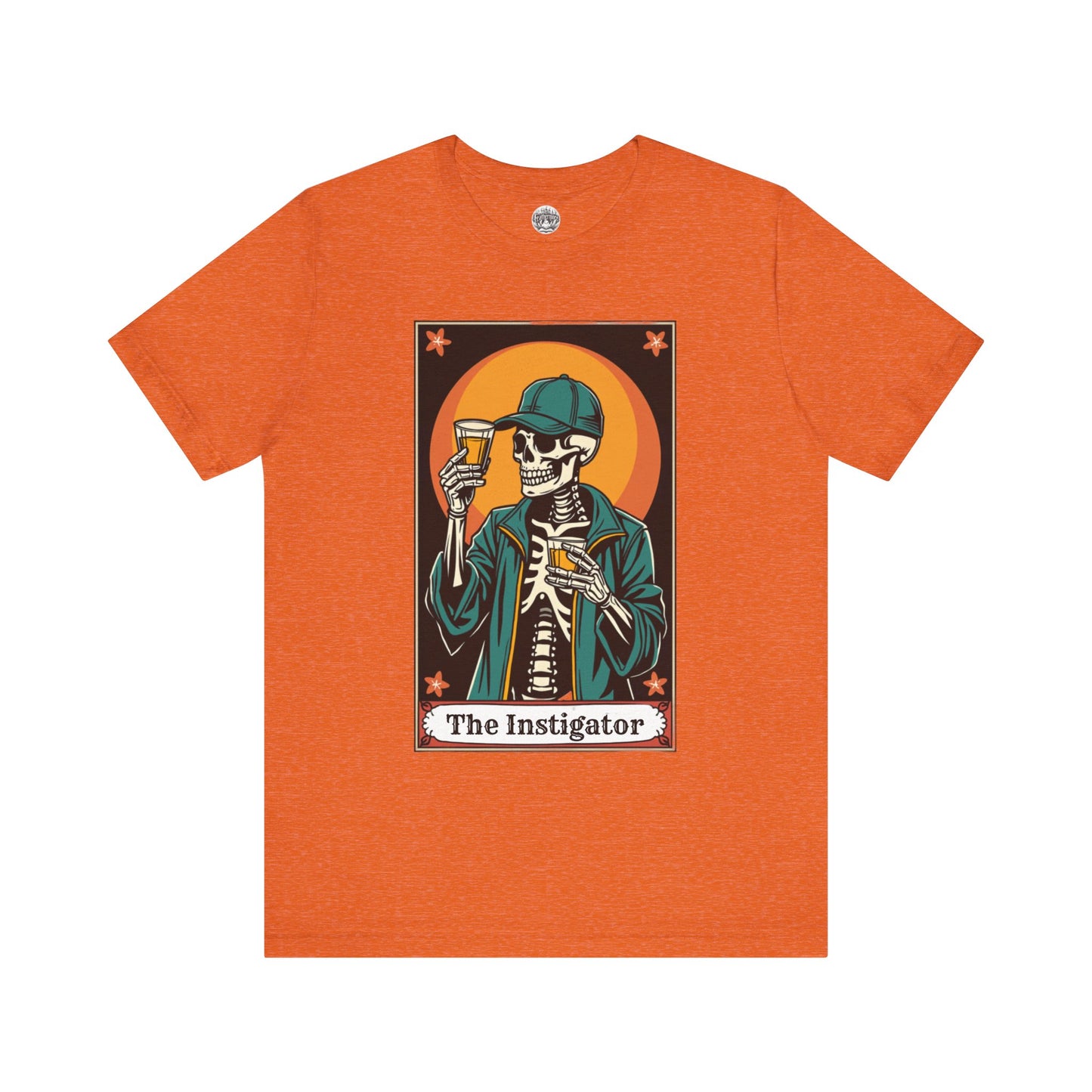 The Instigator Taro Card Unisex Tee - Vintage Bar Vibe, Perfect for Parties & Gatherings