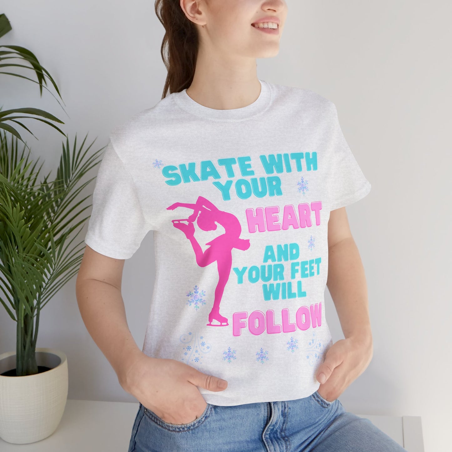 Skate With Your Heart Unisex Short Sleeve Tee