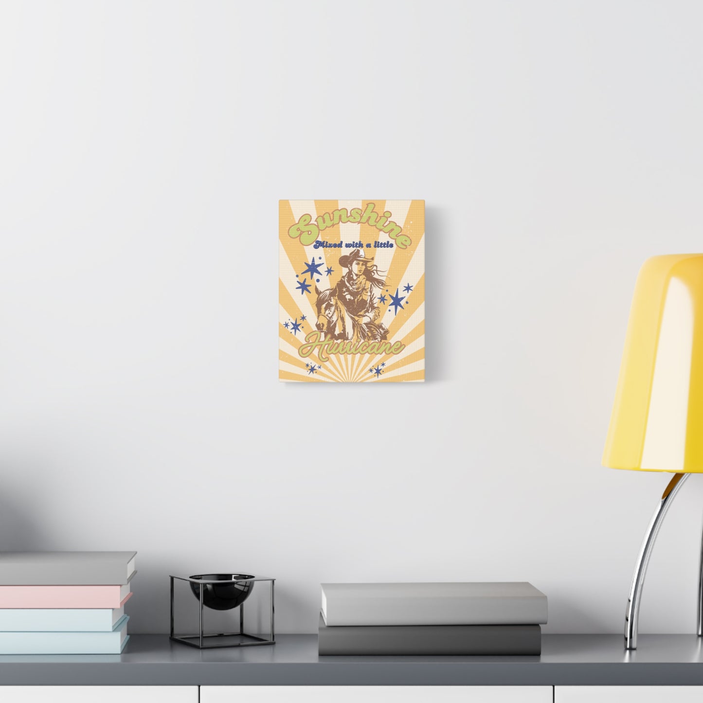 Sunshine & Hurricane Canvas - BA Cowgirl Wall Art - Wrap Design - Personalize This!