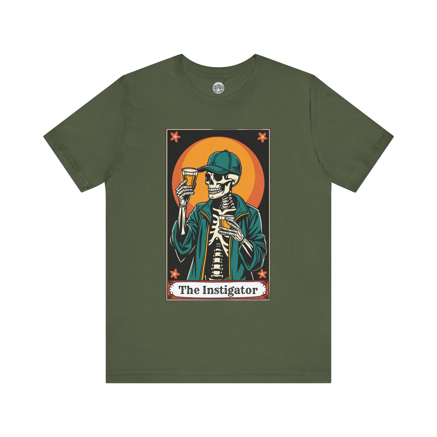The Instigator Taro Card Unisex Tee - Vintage Bar Vibe, Perfect for Parties & Gatherings