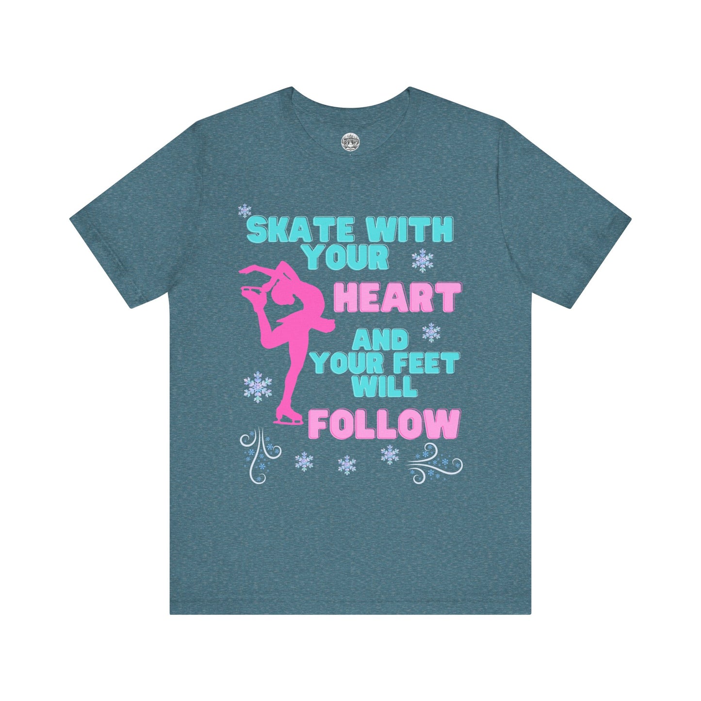 Skate With Your Heart Unisex Short Sleeve Tee