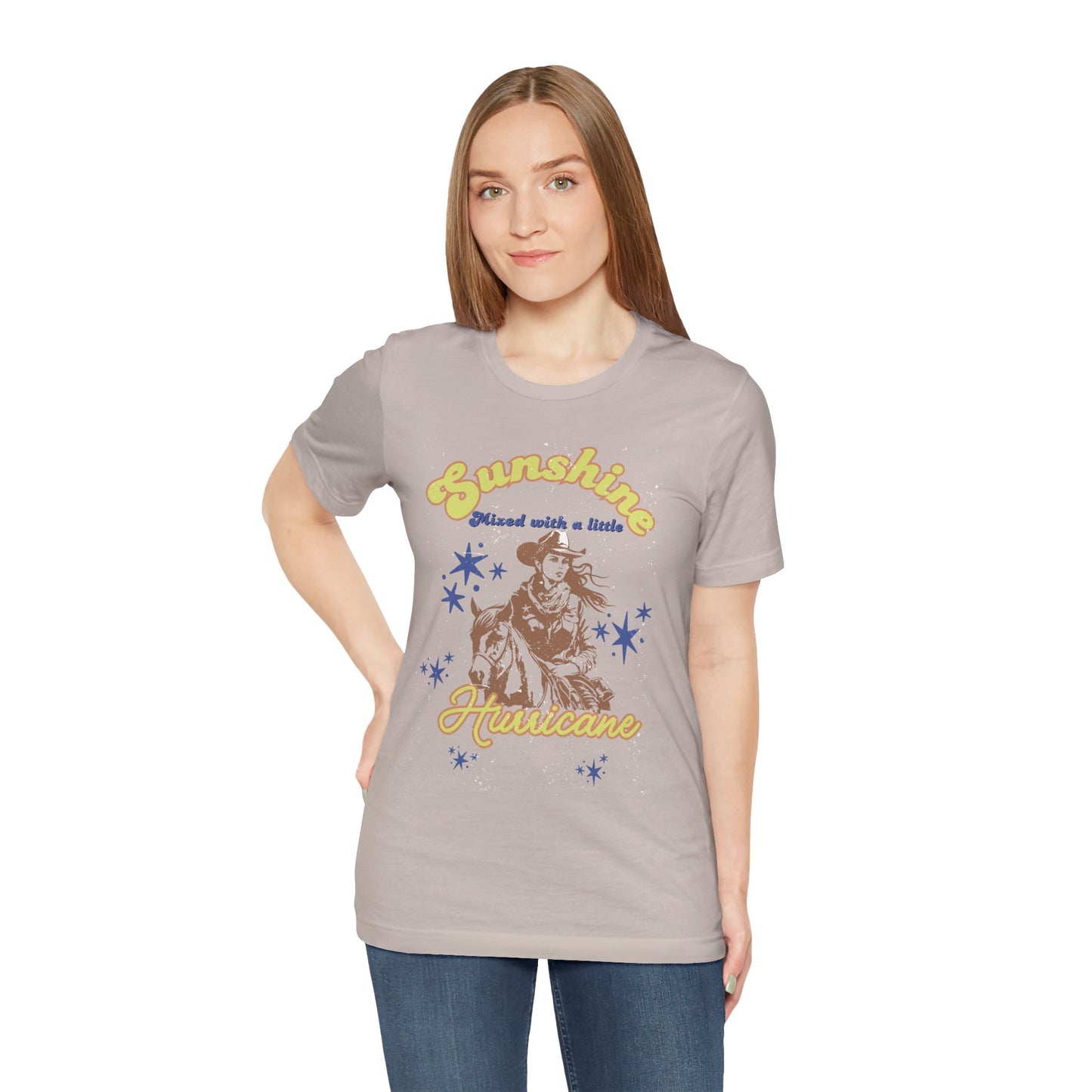 Cowgirl Tee - Sunshine & Hurricane Bella+Canvas Jersey Short Sleeve T-Shirt