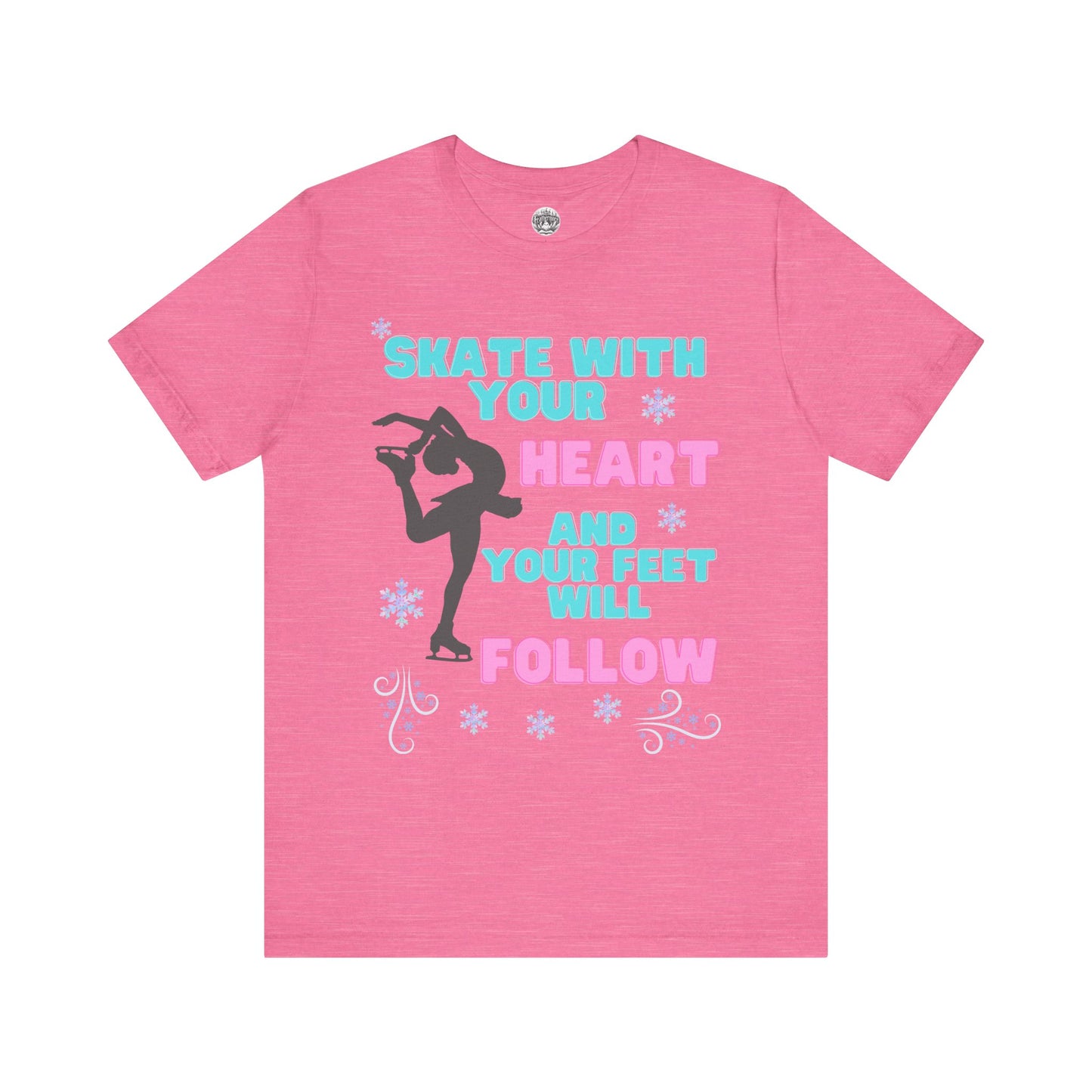 Skate With Your Heart Unisex Short Sleeve Tee