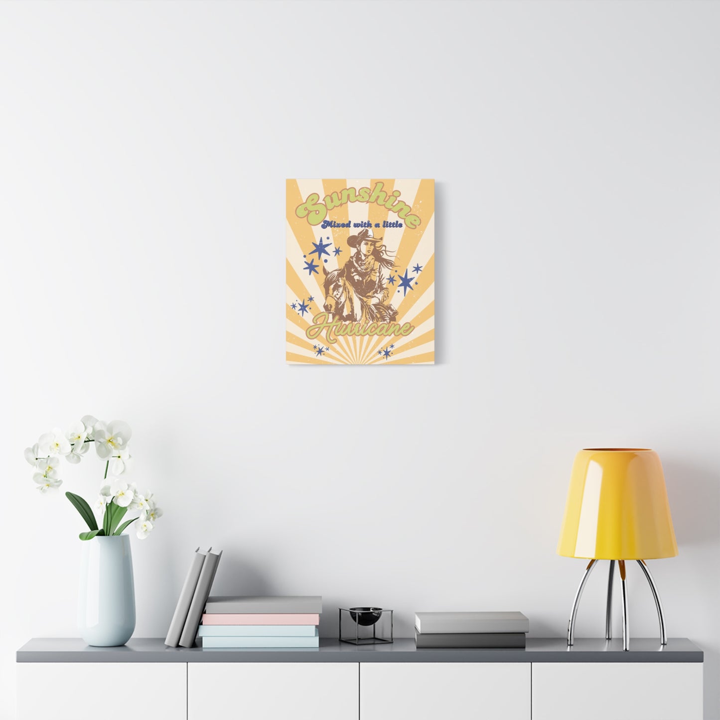 Sunshine & Hurricane Canvas - BA Cowgirl Wall Art - Wrap Design - Personalize This!