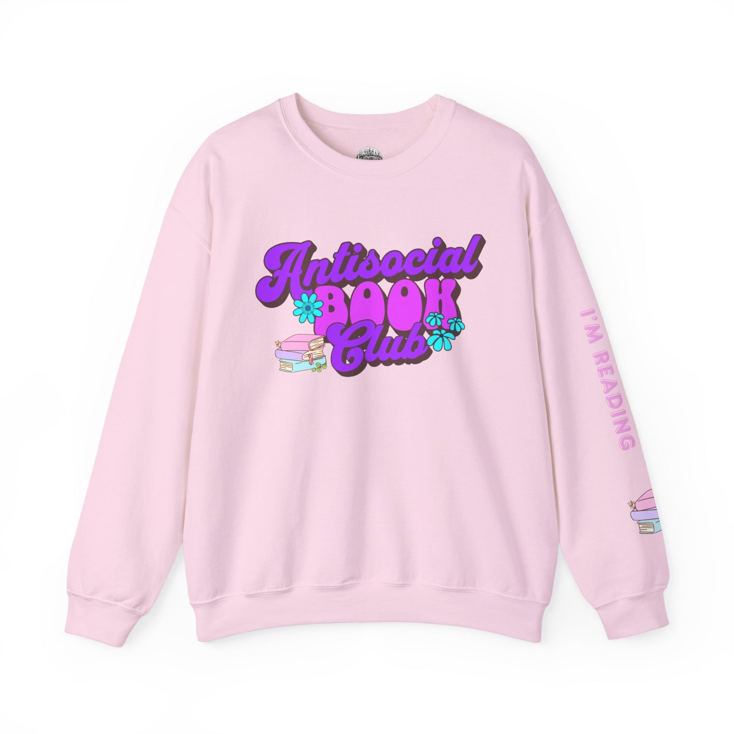 Antisocial Book Club Crewneck Sweatshirt - Leave Me Alone I'm Reading - Cozy & Fun for Book Lovers
