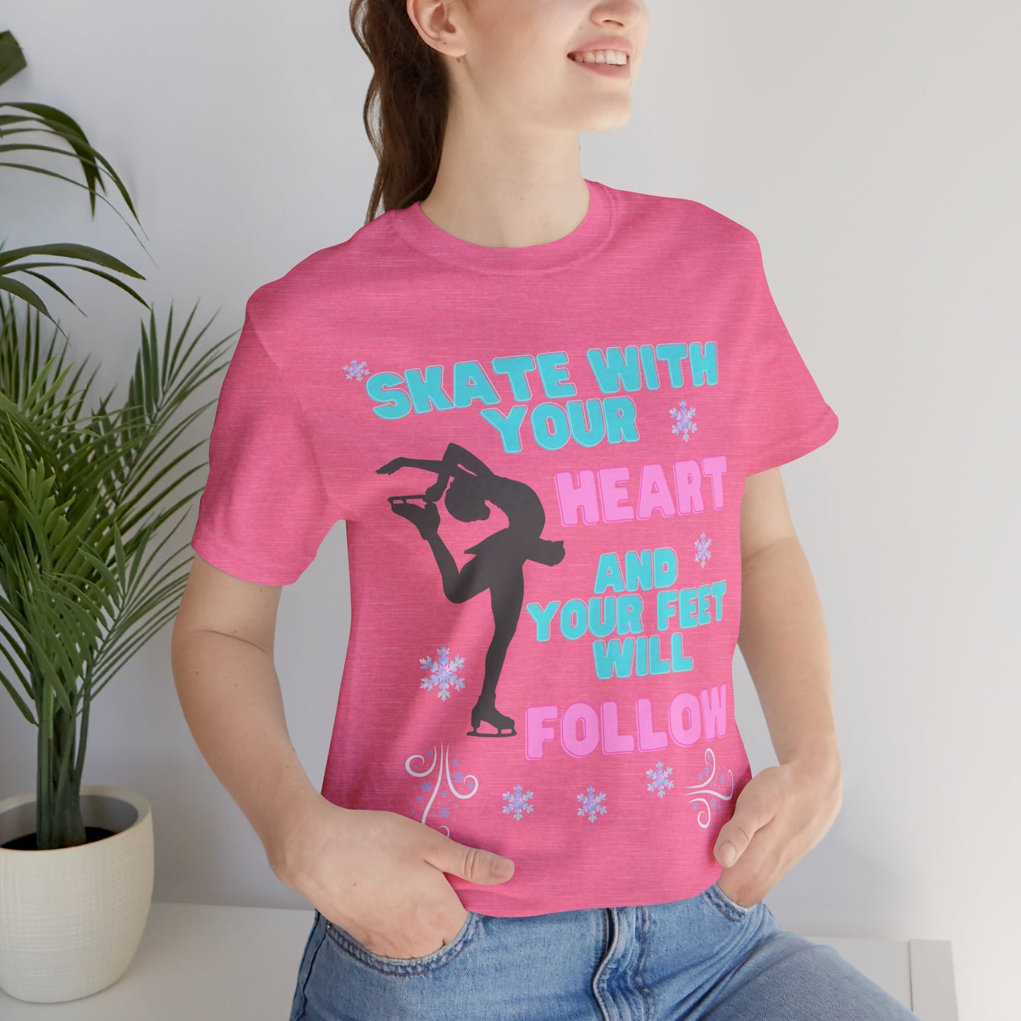 Skate With Your Heart Unisex Short Sleeve Tee