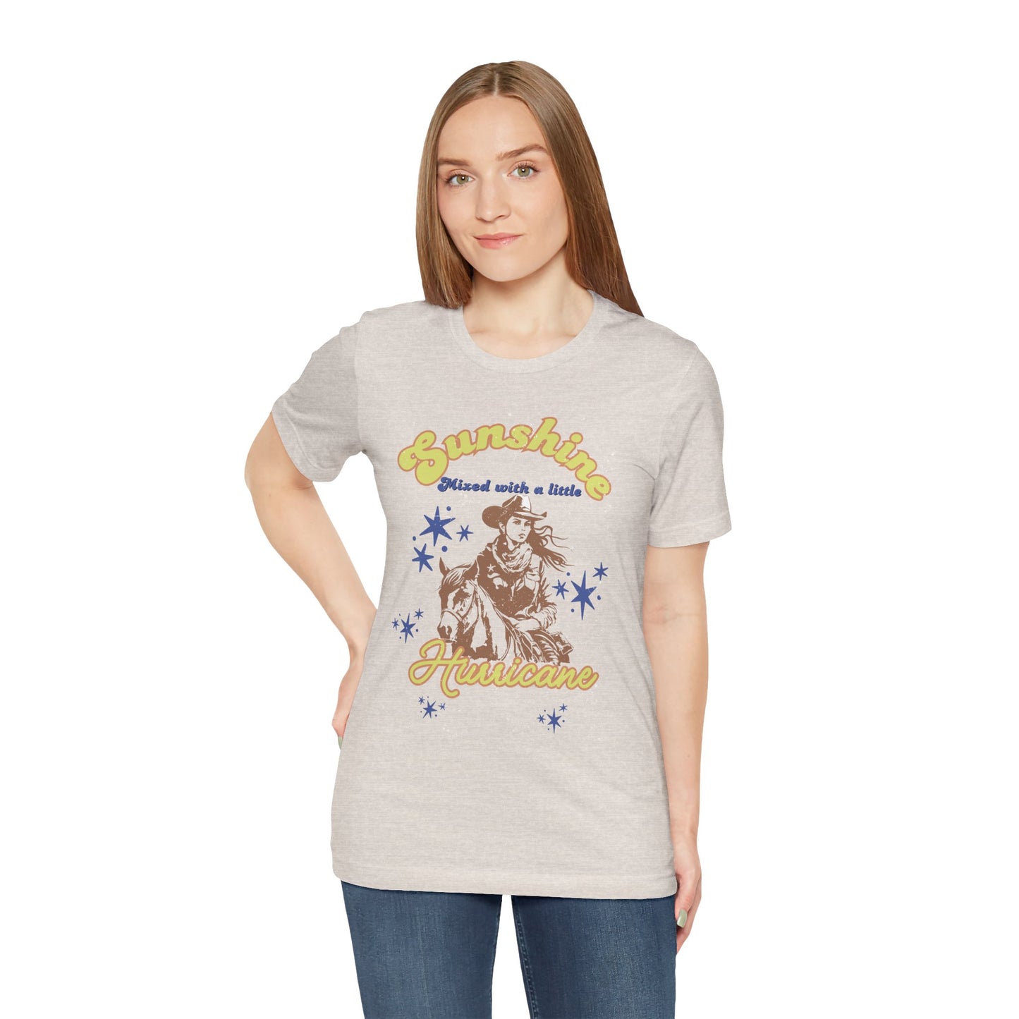 Cowgirl Tee - Sunshine & Hurricane Bella+Canvas Jersey Short Sleeve T-Shirt