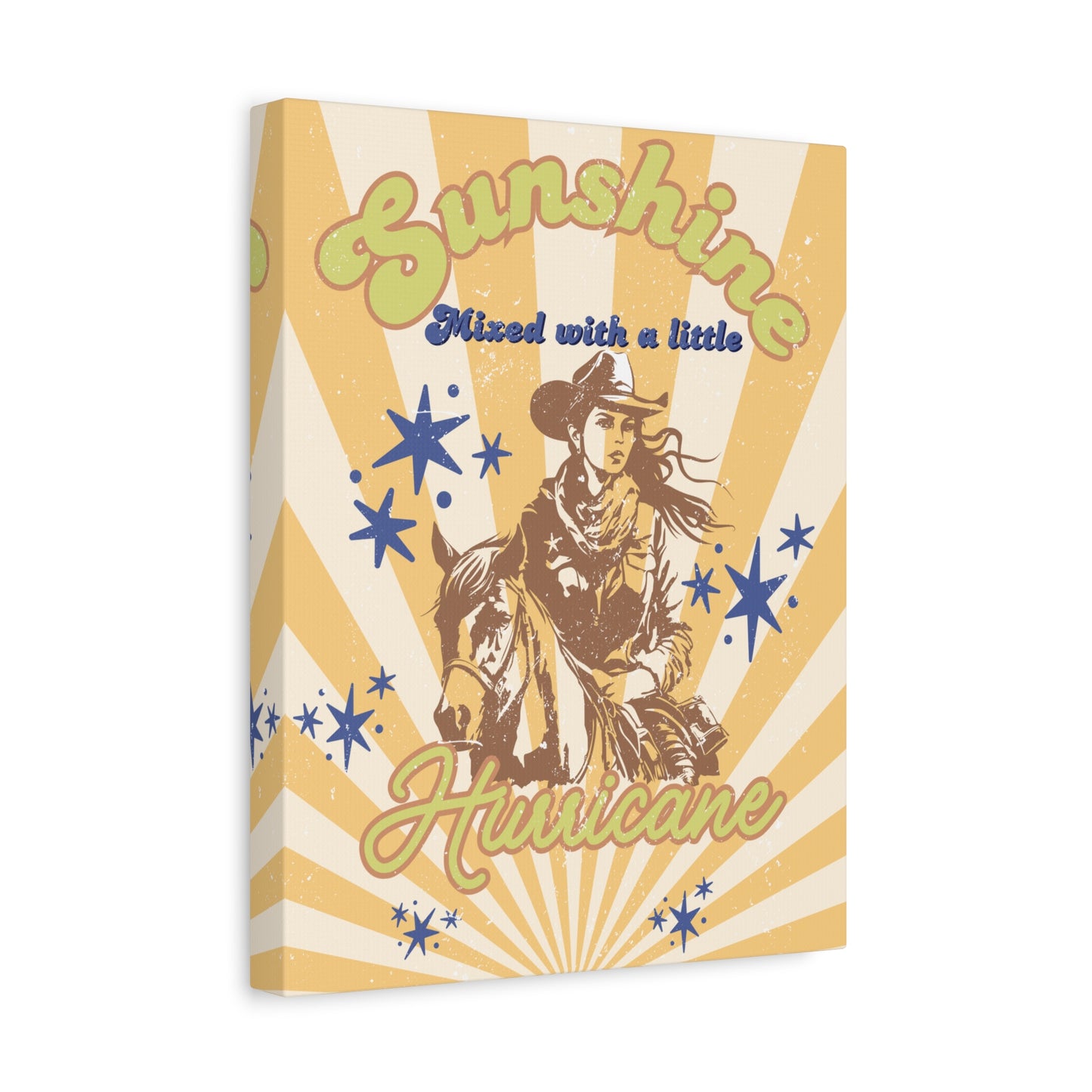 Sunshine & Hurricane Canvas - BA Cowgirl Wall Art - Wrap Design - Personalize This!