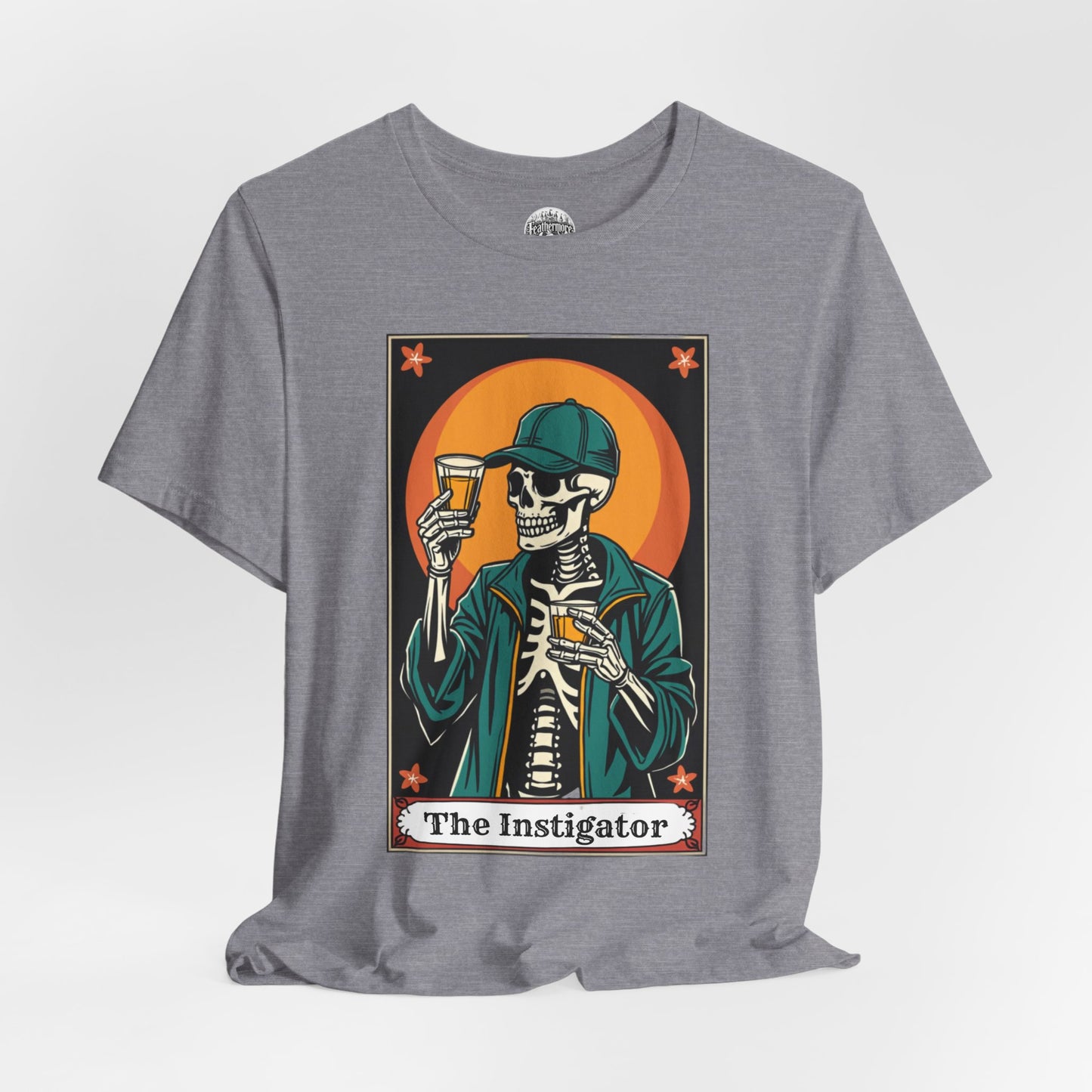 The Instigator Taro Card Unisex Tee - Vintage Bar Vibe, Perfect for Parties & Gatherings