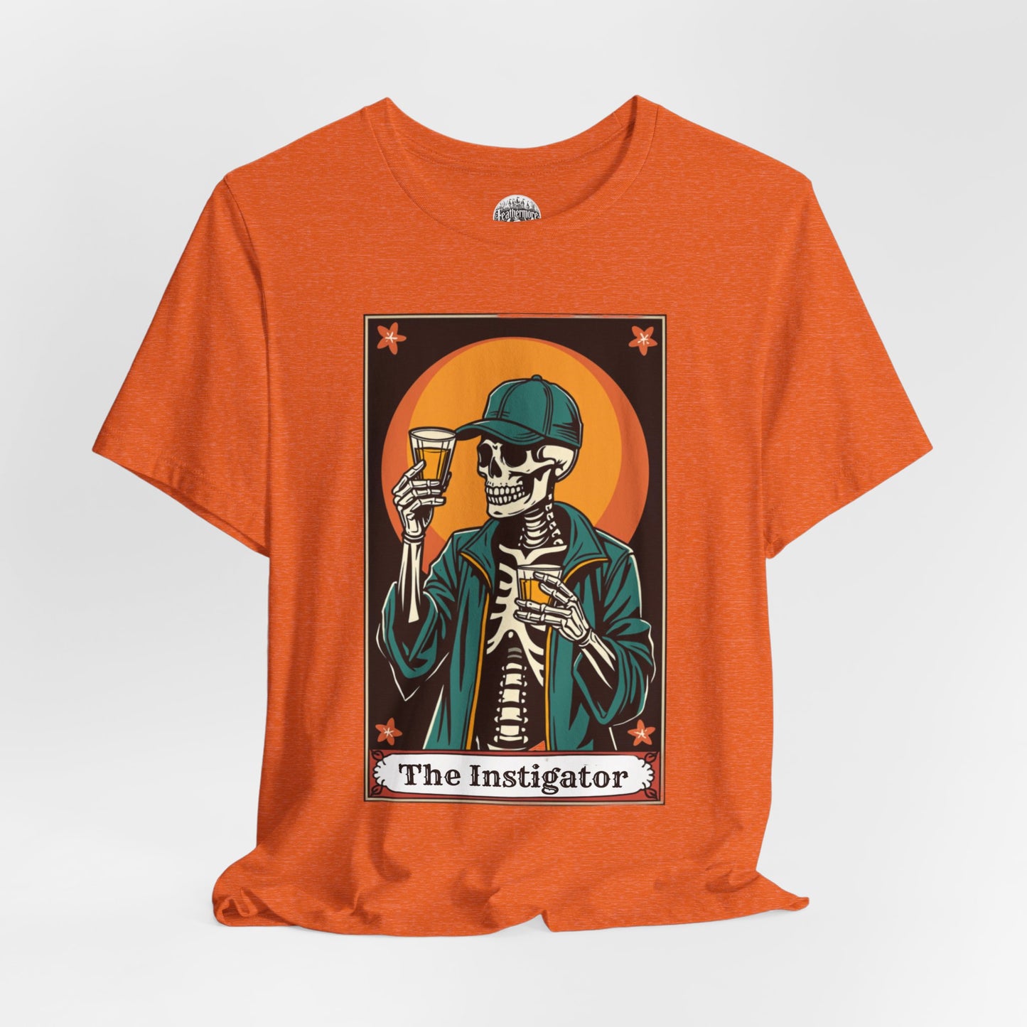 The Instigator Taro Card Unisex Tee - Vintage Bar Vibe, Perfect for Parties & Gatherings