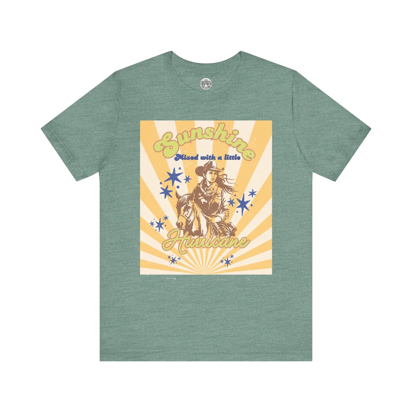 Sunshine & Hurricane BA Cowgirl Tee - Bella+Canvas Jersey Tee