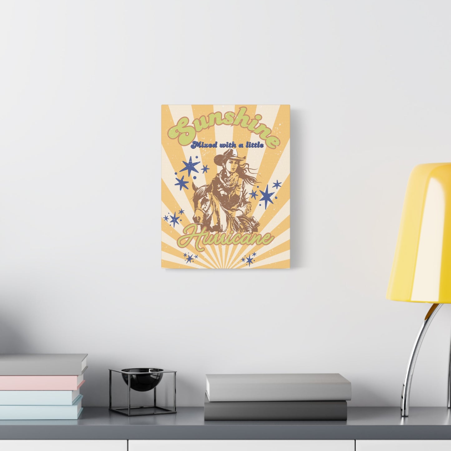 Sunshine & Hurricane Canvas - BA Cowgirl Wall Art - Wrap Design - Personalize This!