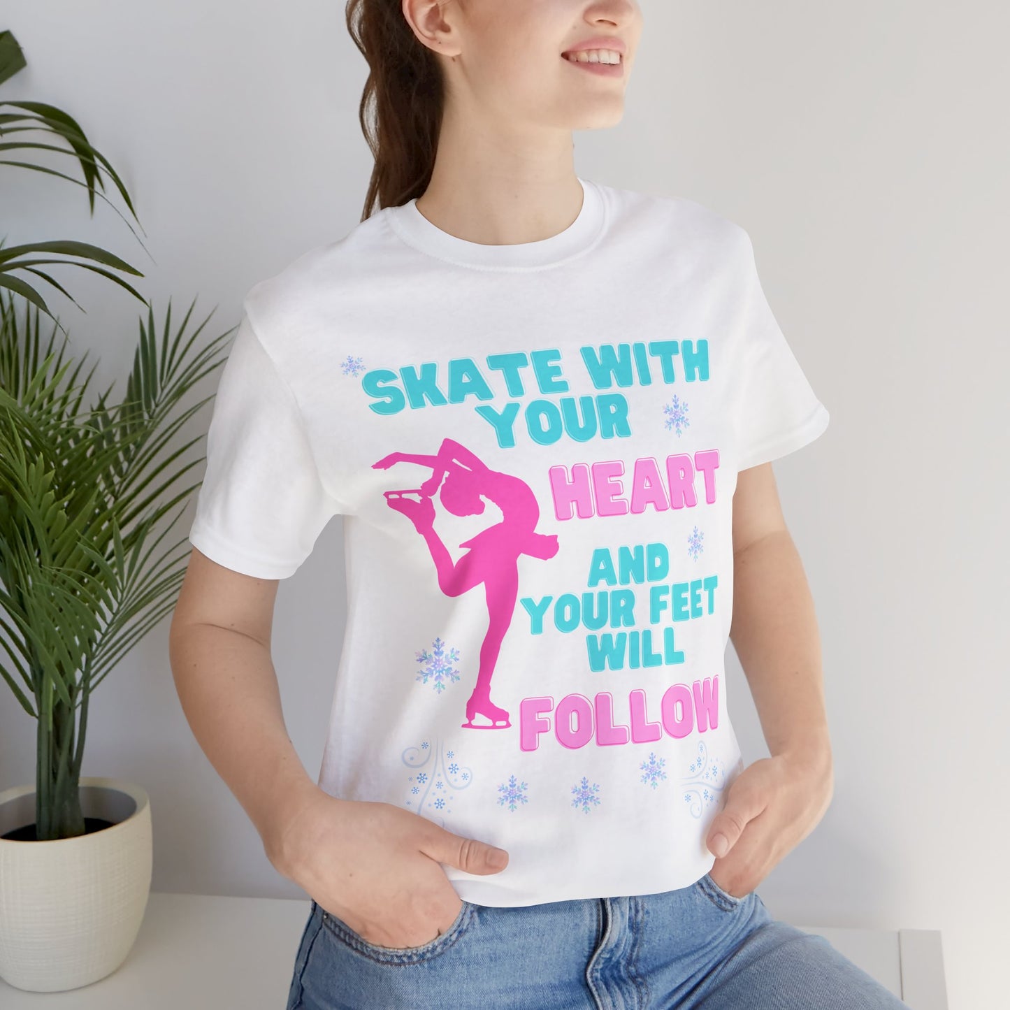 Skate With Your Heart Unisex Short Sleeve Tee