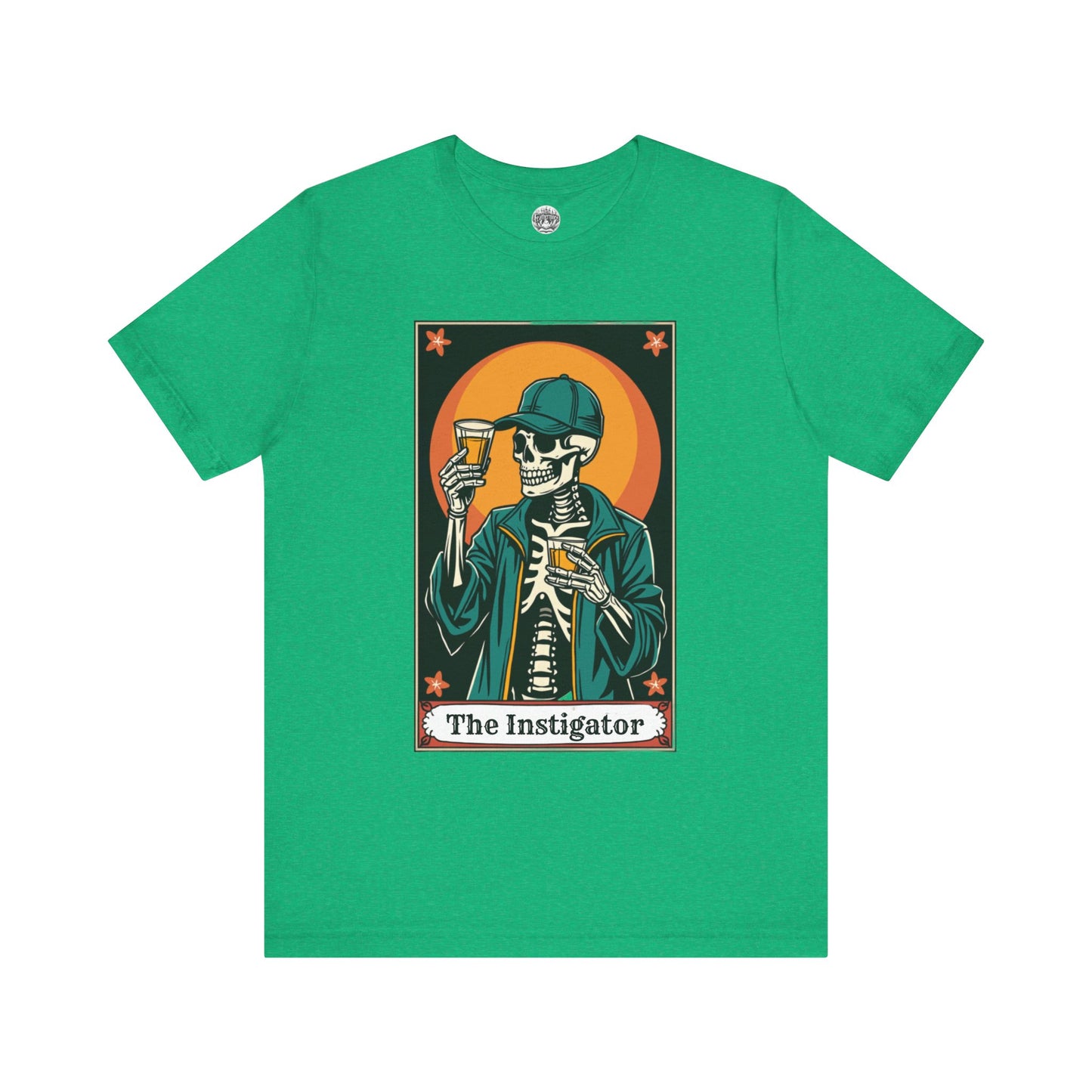 The Instigator Taro Card Unisex Tee - Vintage Bar Vibe, Perfect for Parties & Gatherings