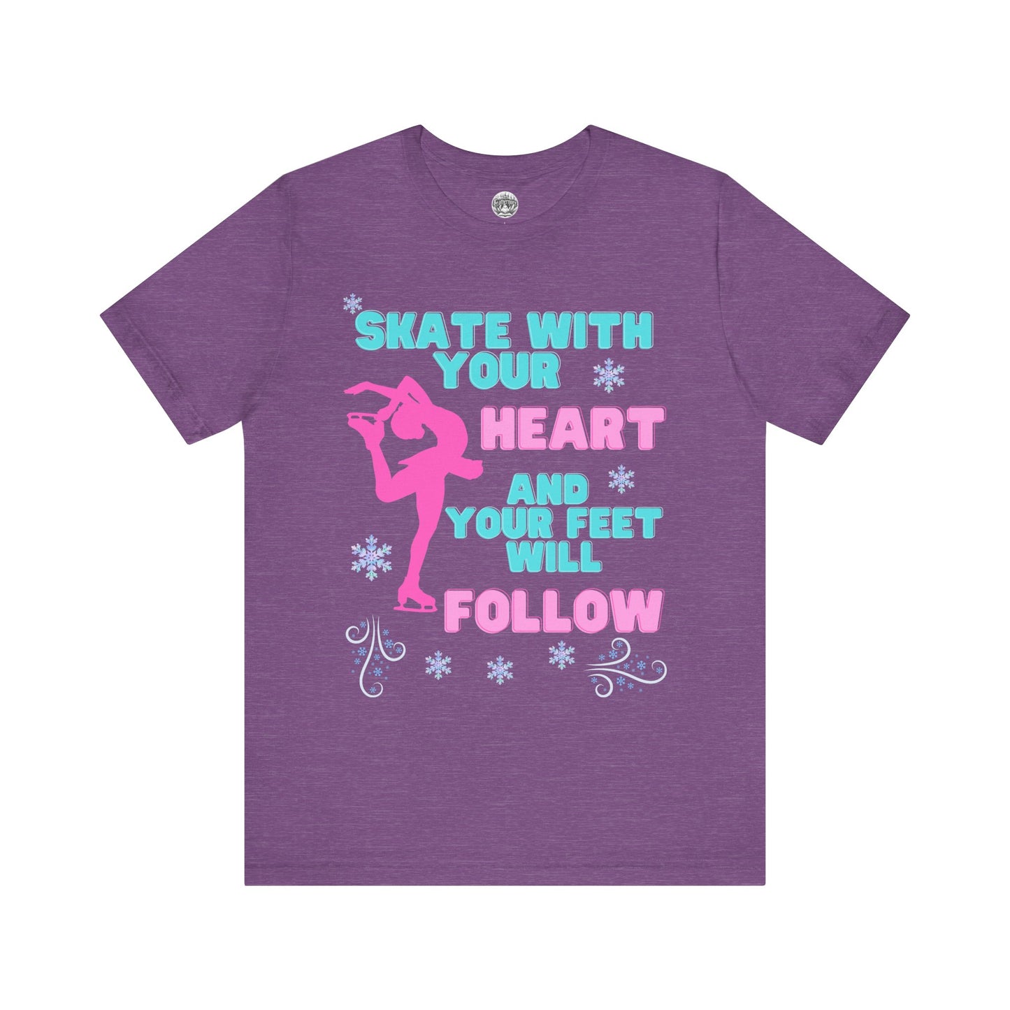 Skate With Your Heart Unisex Short Sleeve Tee