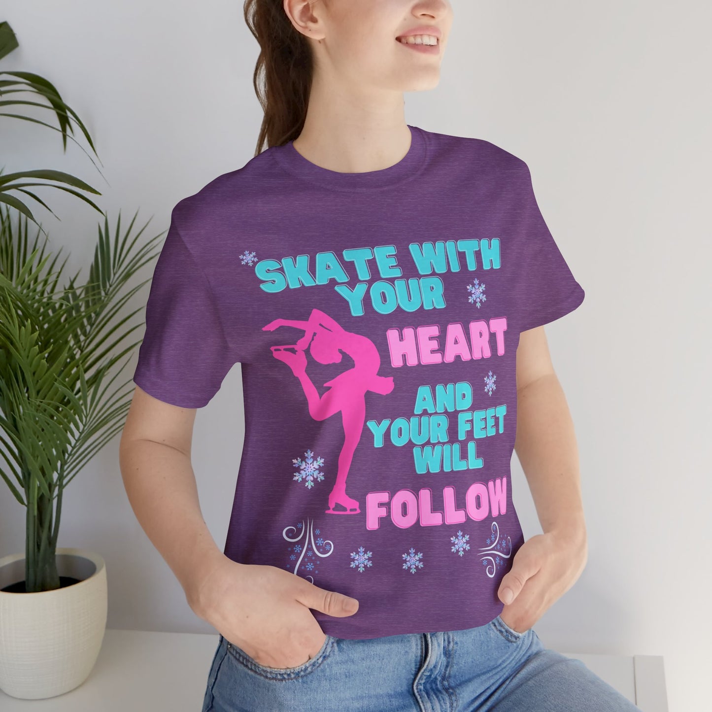 Skate With Your Heart Unisex Short Sleeve Tee
