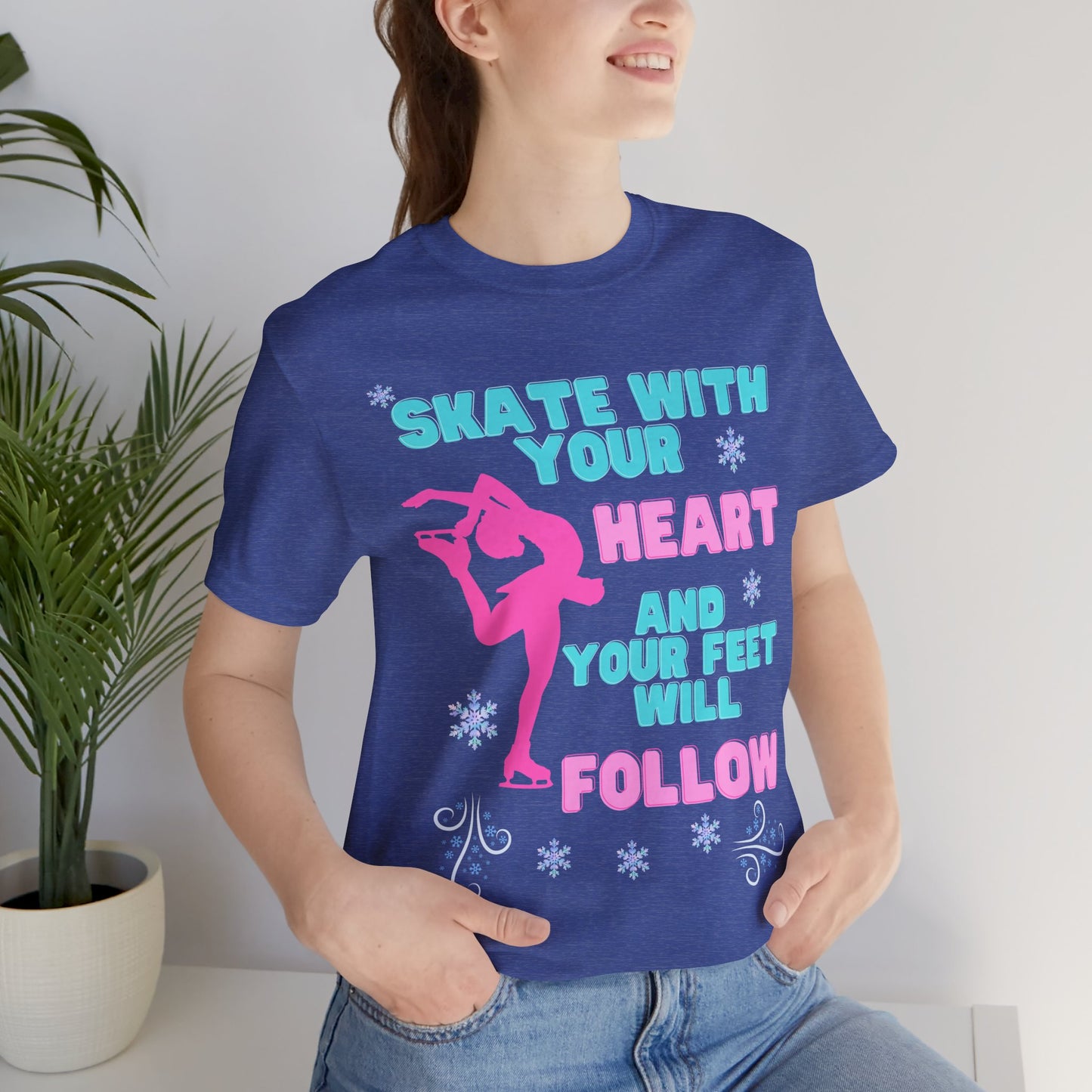 Skate With Your Heart Unisex Short Sleeve Tee