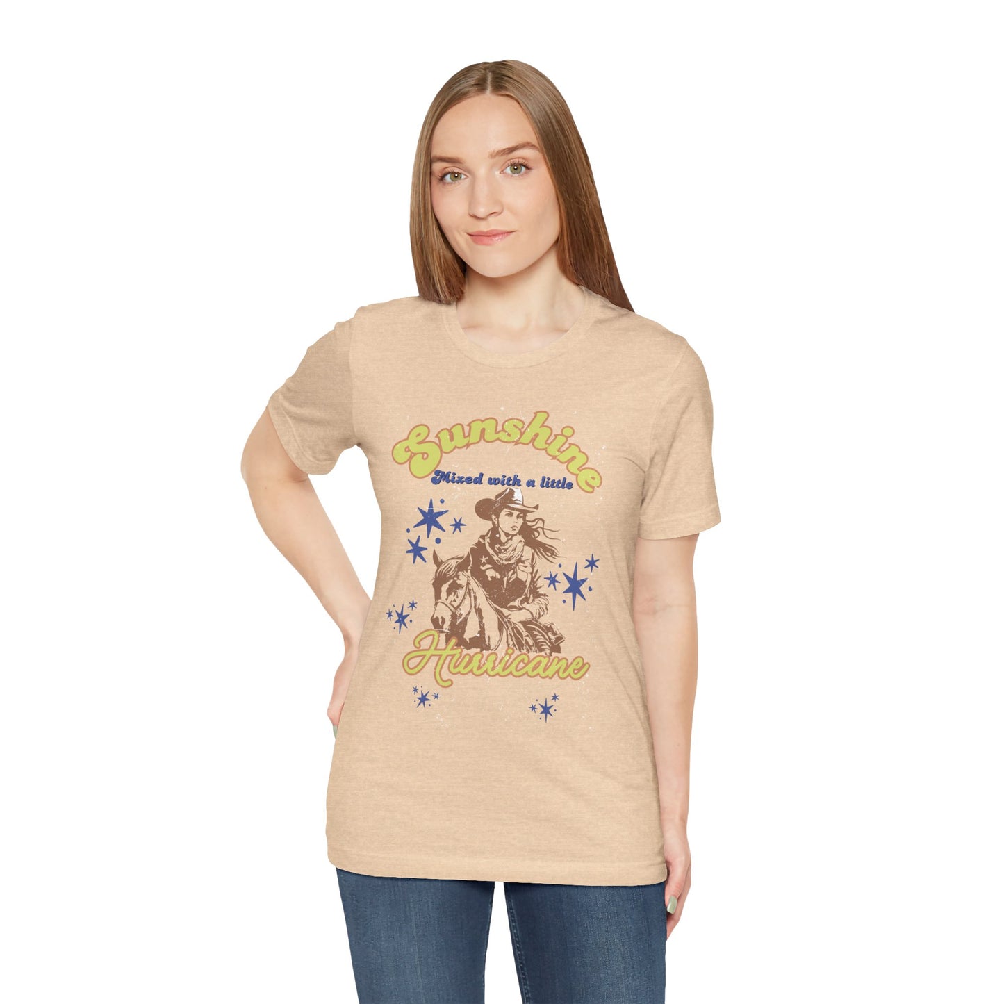 Cowgirl Tee - Sunshine & Hurricane Bella+Canvas Jersey Short Sleeve T-Shirt