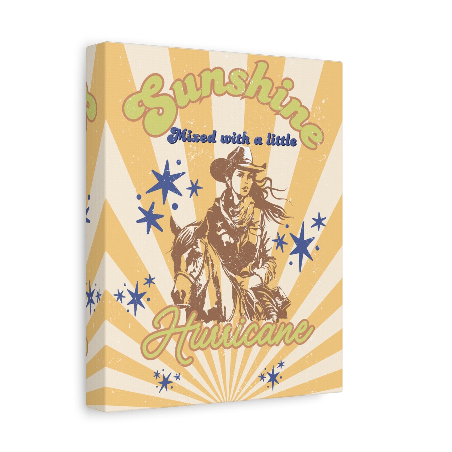 Sunshine & Hurricane Canvas - BA Cowgirl Wall Art - Wrap Design - Personalize This!