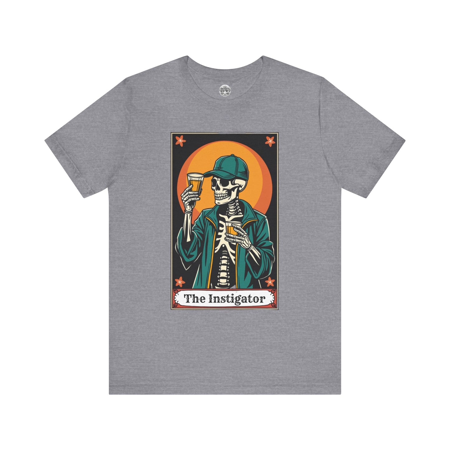 The Instigator Taro Card Unisex Tee - Vintage Bar Vibe, Perfect for Parties & Gatherings