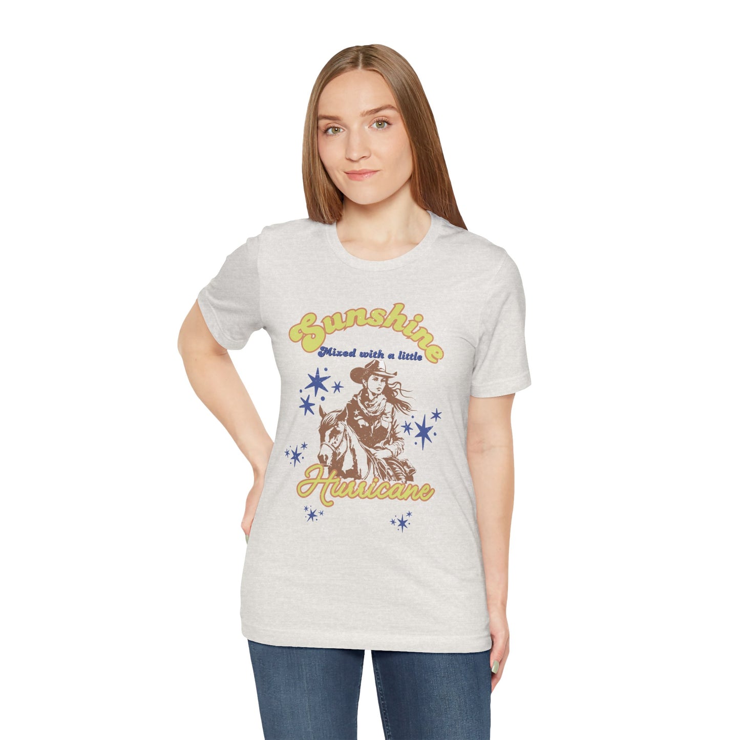 Cowgirl Tee - Sunshine & Hurricane Bella+Canvas Jersey Short Sleeve T-Shirt