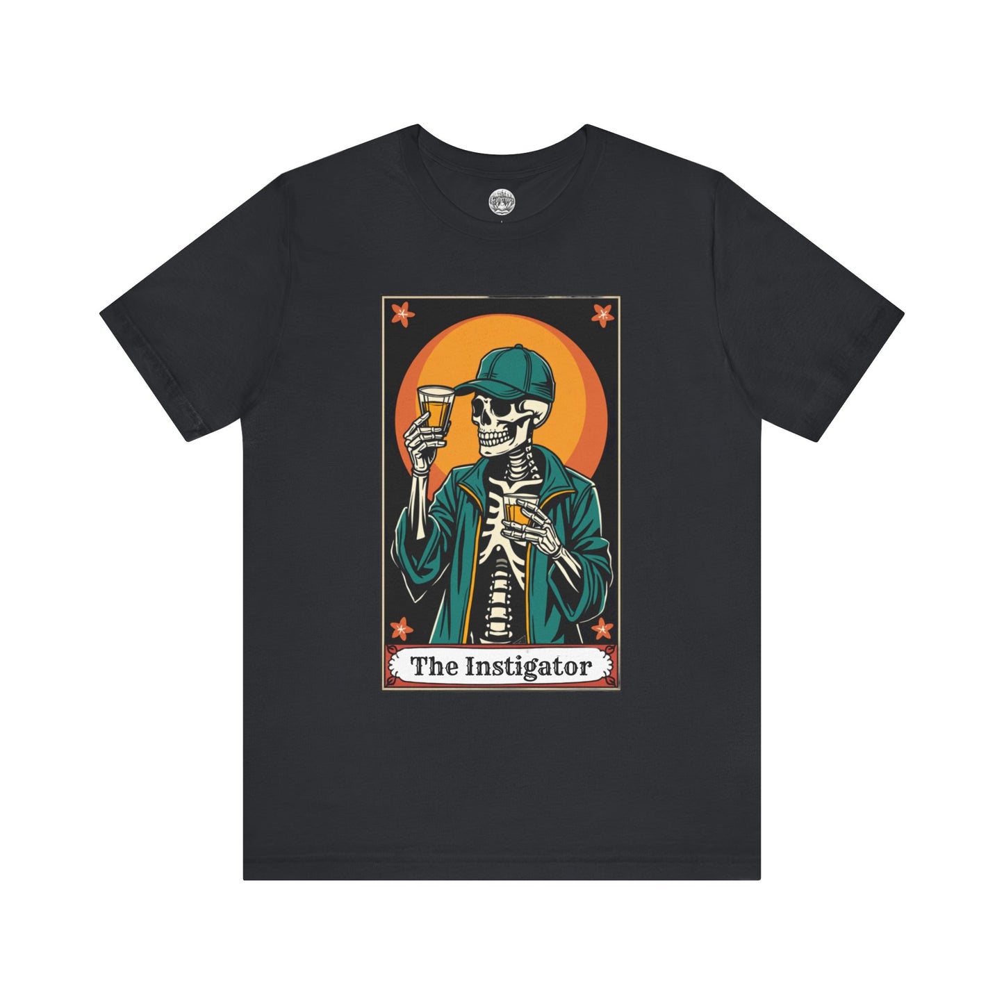 The Instigator Taro Card Unisex Tee - Vintage Bar Vibe, Perfect for Parties & Gatherings